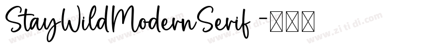 StayWildModernSerif 字体转换